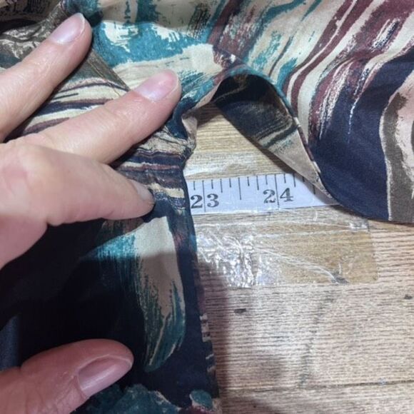 Robert Stock Mens Silk Short Sleeve Button Down Hawaiian Shirt Multi Size Medium - Picture 5 of 6